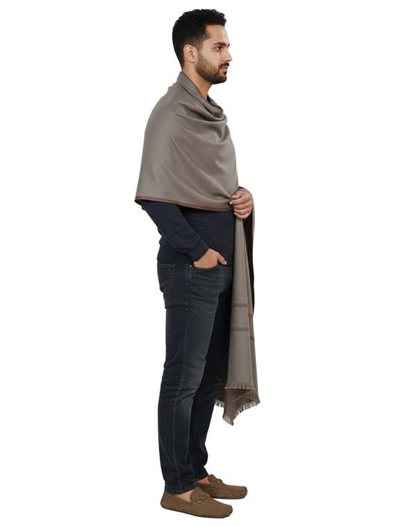 men solid pashmina shawl - 22224433 -  Standard Image - 1