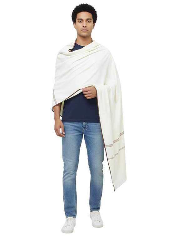 men solid pashmina shawl - 22224436 -  Standard Image - 1