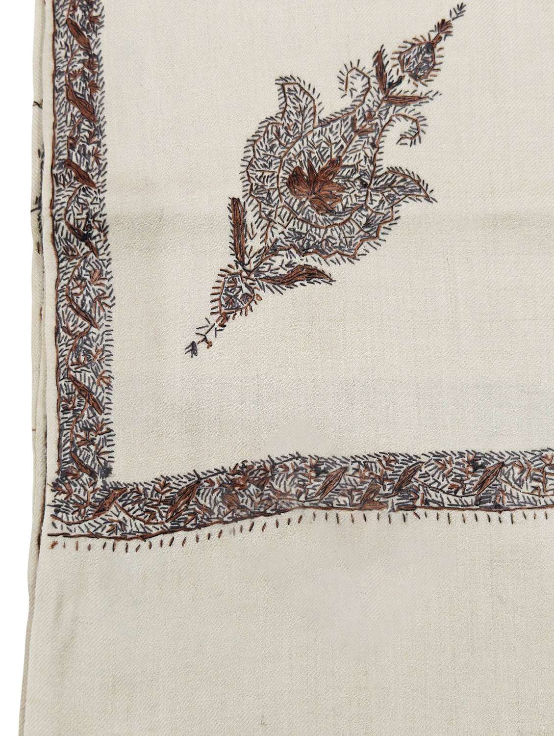 men solid with work pashmina shawl - 22224438 -  Standard Image - 4