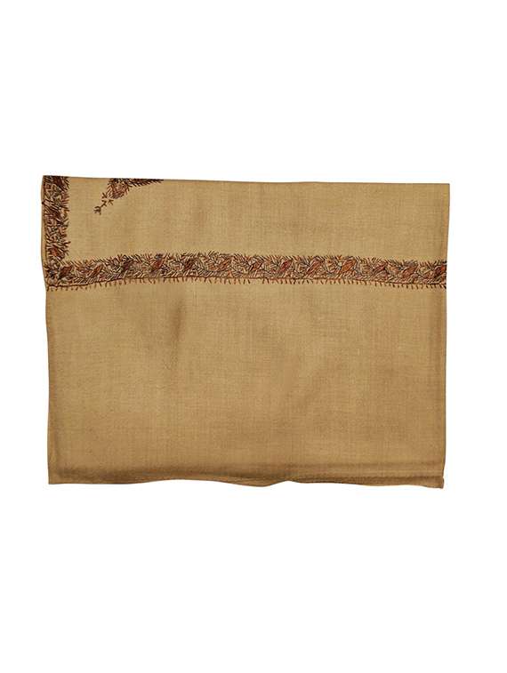 men solid with work pashmina shawl - 22224440 -  Standard Image - 4