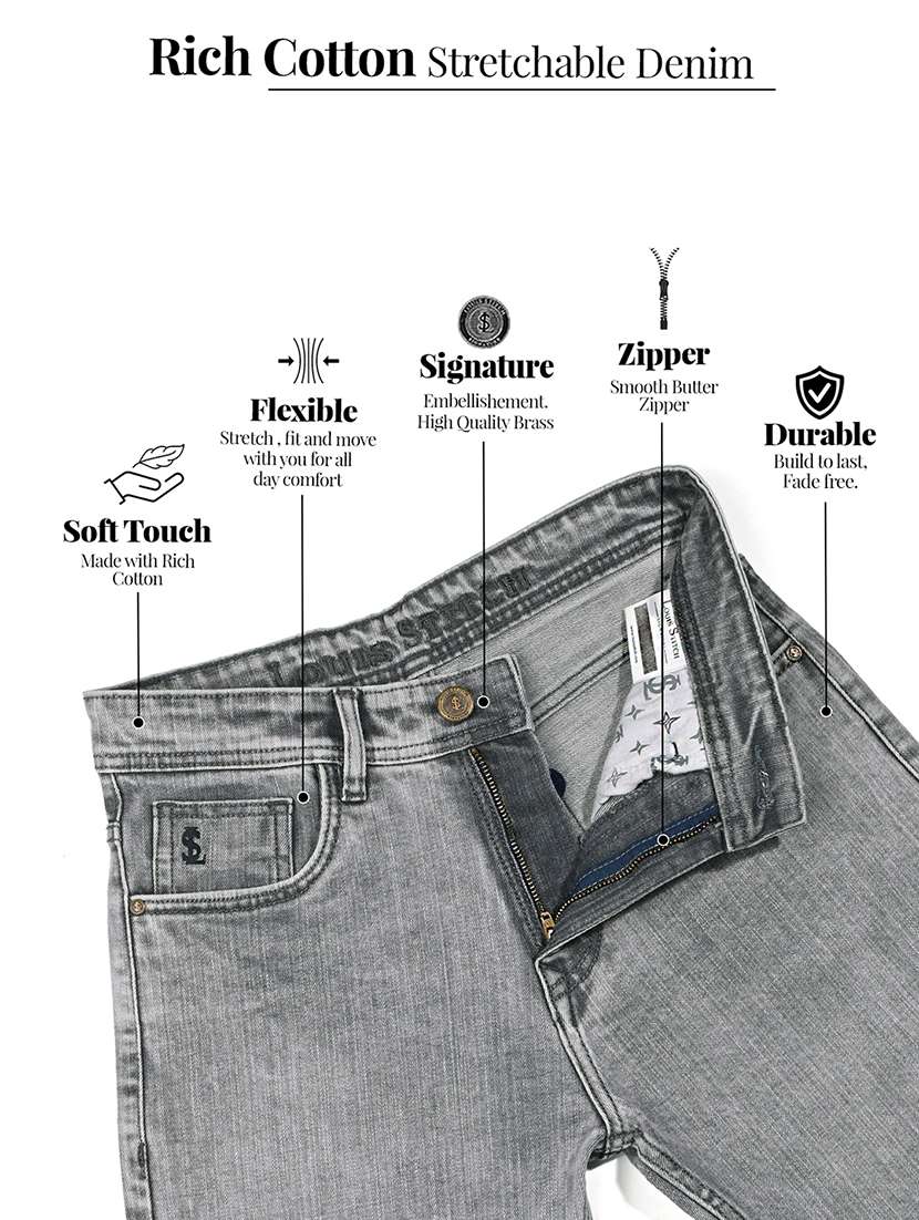 men plain mid rise full length bootcut jeans - 22224455 -  Standard Image - 4