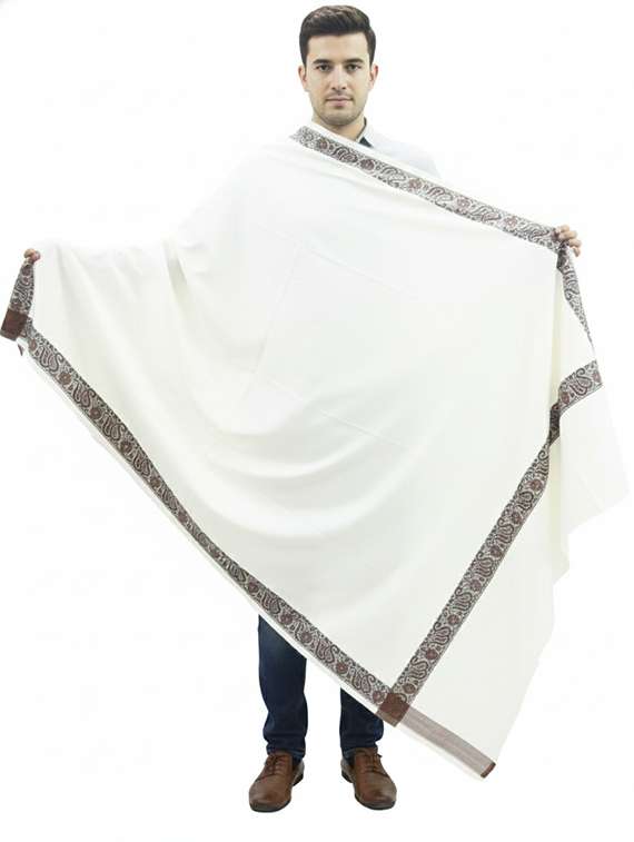 men solid pashmina shawl - 22224456 -  Standard Image - 1