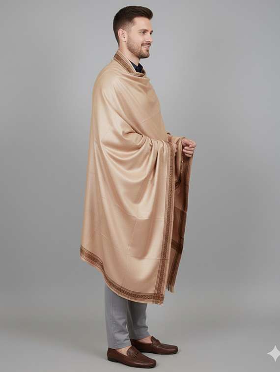 men solid pashmina shawl - 22224480 -  Standard Image - 1