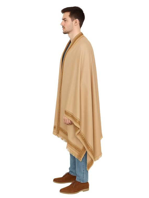 men solid pashmina shawl - 22224481 -  Standard Image - 1