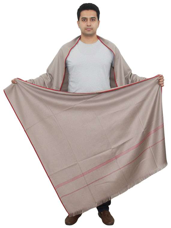 men solid pashmina shawl - 22224492 -  Standard Image - 1