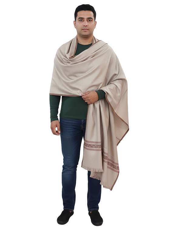 men solid pashmina shawl - 22224494 -  Standard Image - 1