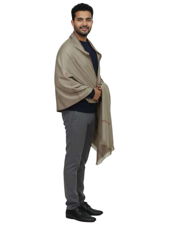 men solid pashmina shawl - 22224496 -  Standard Image - 1