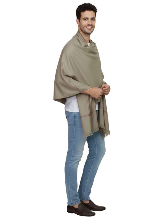 men solid pashmina shawl - 22224497 -  Standard Image - 1