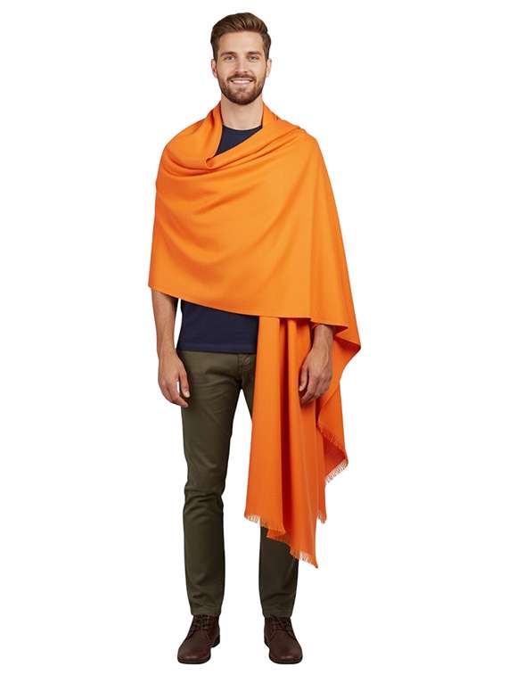 men solid pashmina shawl - 22224499 -  Standard Image - 1