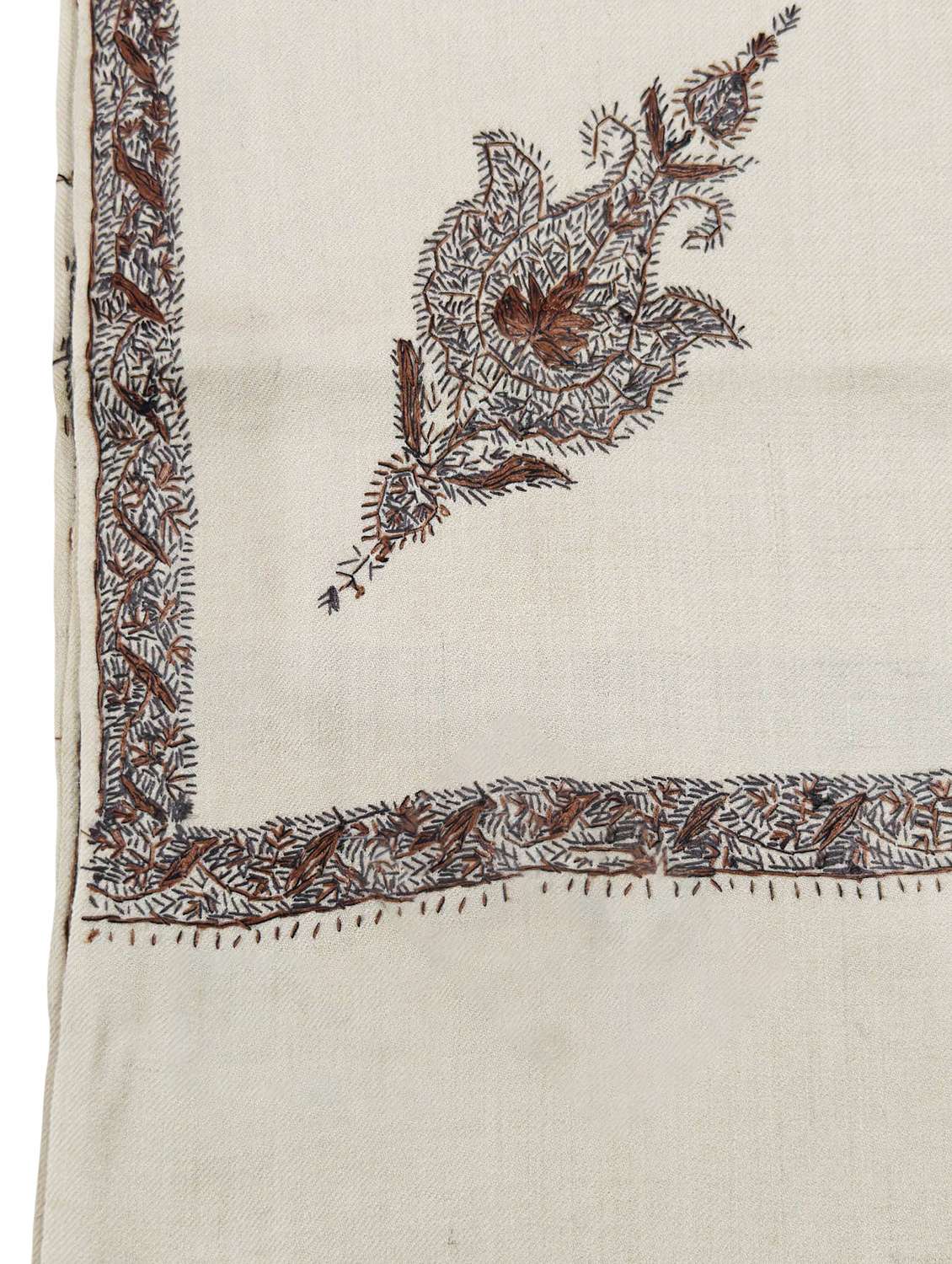 men solid with work pashmina shawl - 22224501 -  Standard Image - 4