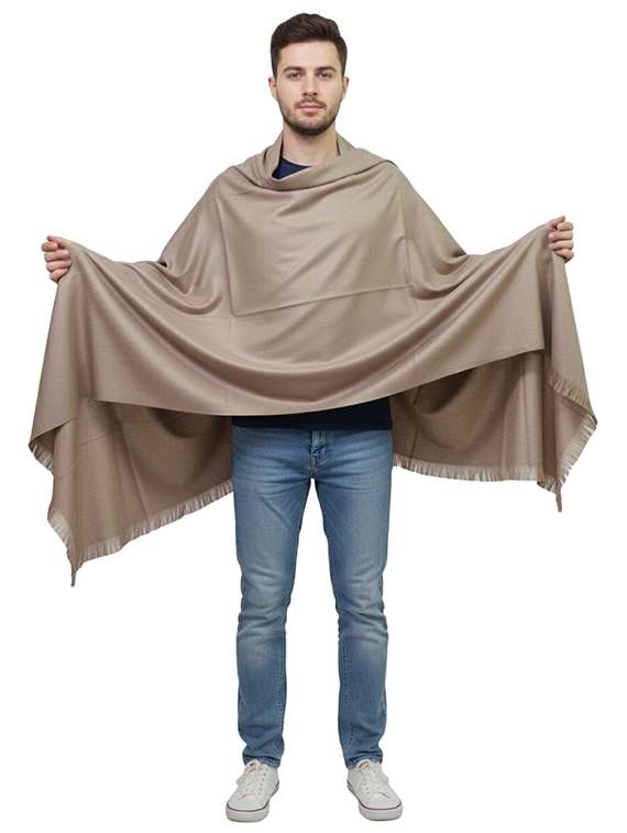 men solid pashmina shawl - 22224508 -  Standard Image - 1