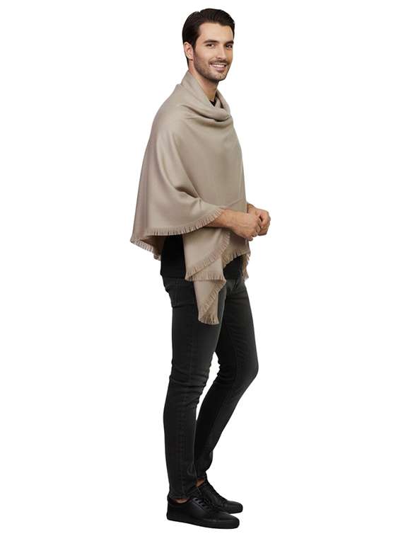 men solid pashmina shawl - 22224509 -  Standard Image - 1