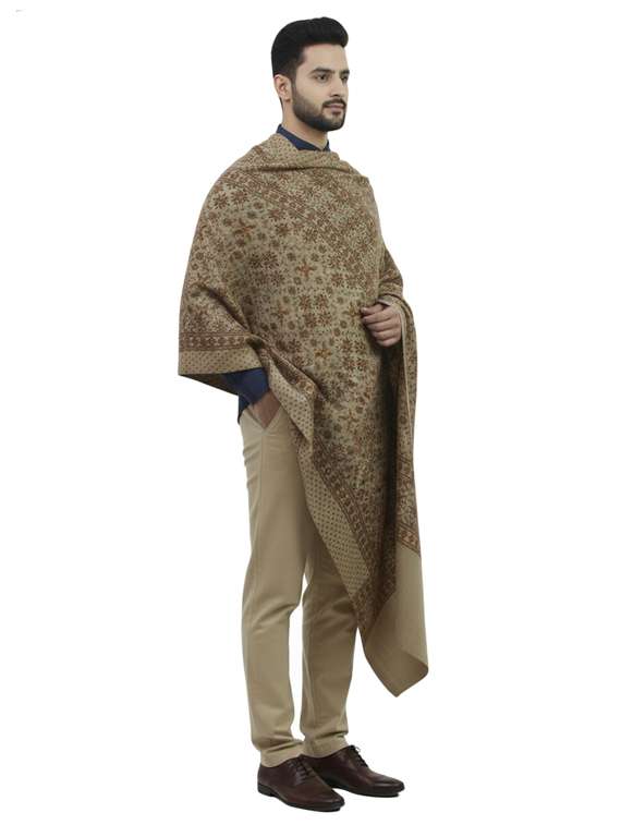 men self design pashmina shawl - 22224518 -  Standard Image - 1