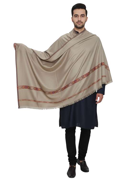 men solid pashmina shawl - 22224528 -  Standard Image - 1