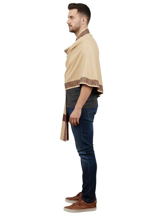 men solid pashmina shawl - 22224532 -  Standard Image - 1