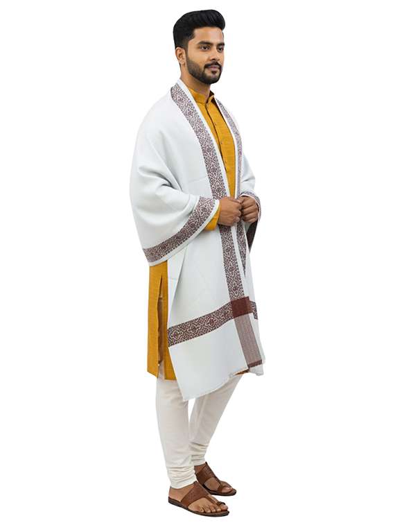 men solid pashmina shawl - 22224533 -  Standard Image - 1