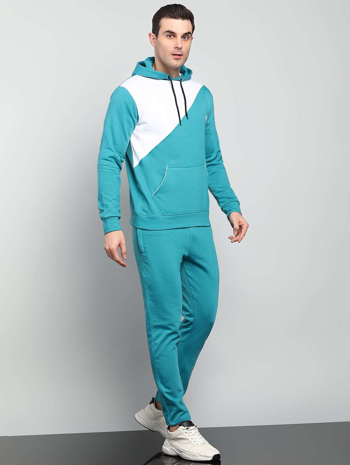 men color block full sleeve full length co-ord set - 22224608 -  Standard Image - 1