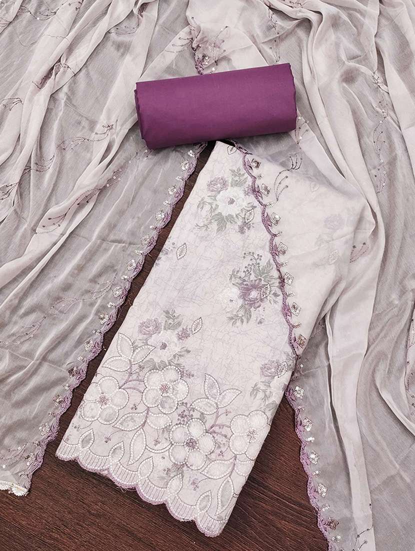 women floral embroidered unstitched suit set - 22224666 -  Standard Image - 1