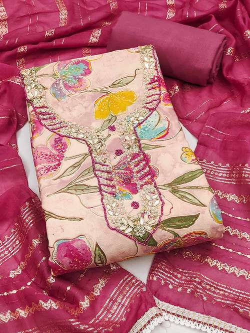 women floral embroidered unstitched suit set - 22224668 -  Standard Image - 0