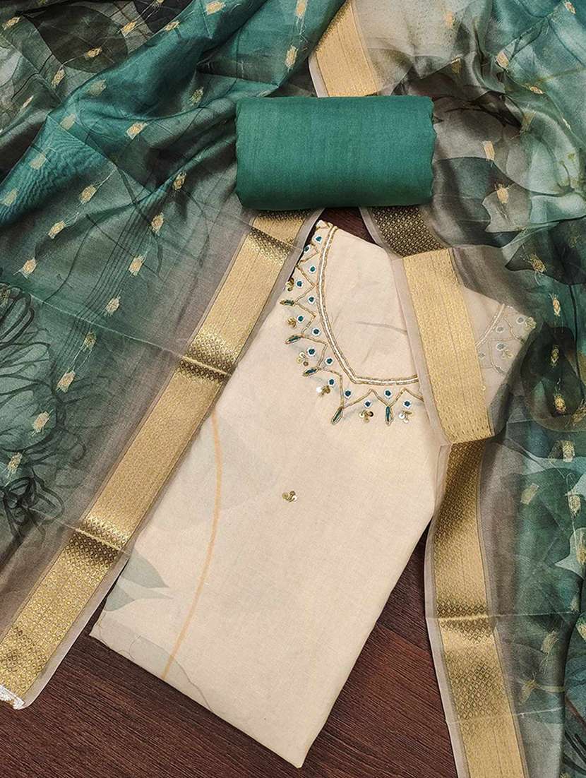 women floral embellished unstitched suit set - 22224676 -  Standard Image - 1