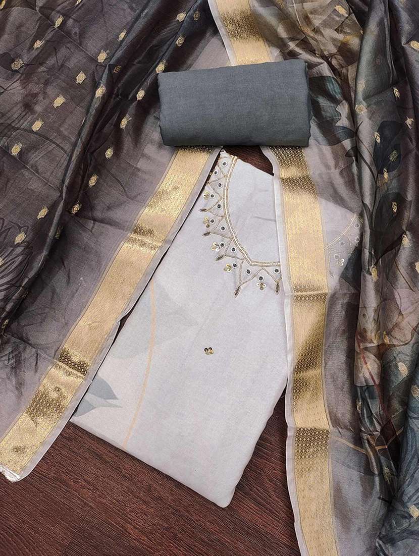 women floral embellished unstitched suit set - 22224677 -  Standard Image - 1