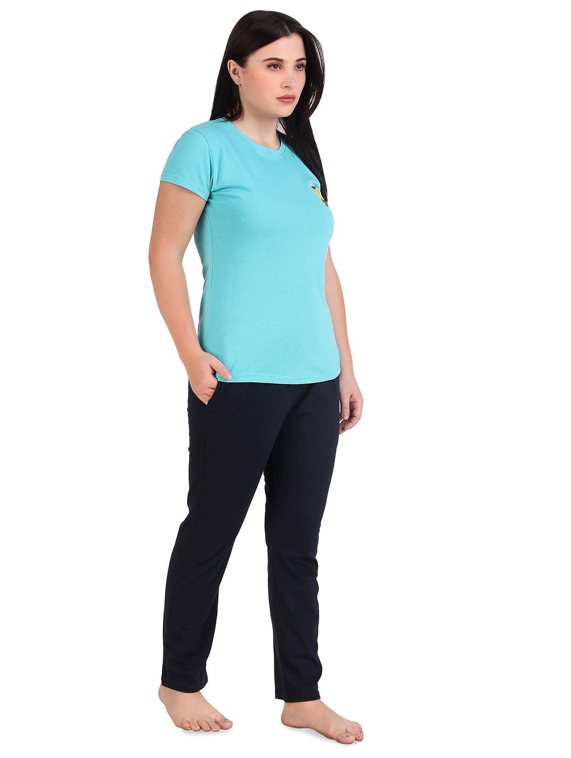 women printed nightwear pyjama set - 22224690 -  Standard Image - 1