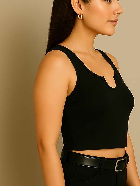 women solid sleeveless tank top - 22224718 -  Standard Image - 1