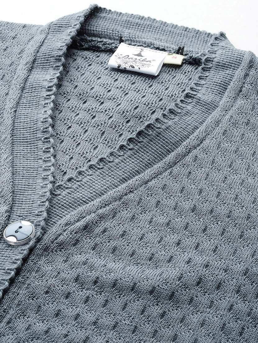 women self designed long sleeve cardigan - 22224760 -  Standard Image - 4