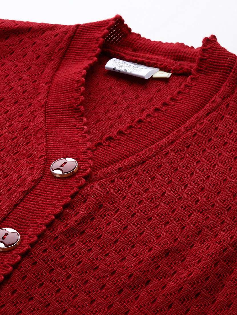 women self designed long sleeve cardigan - 22224761 -  Standard Image - 4