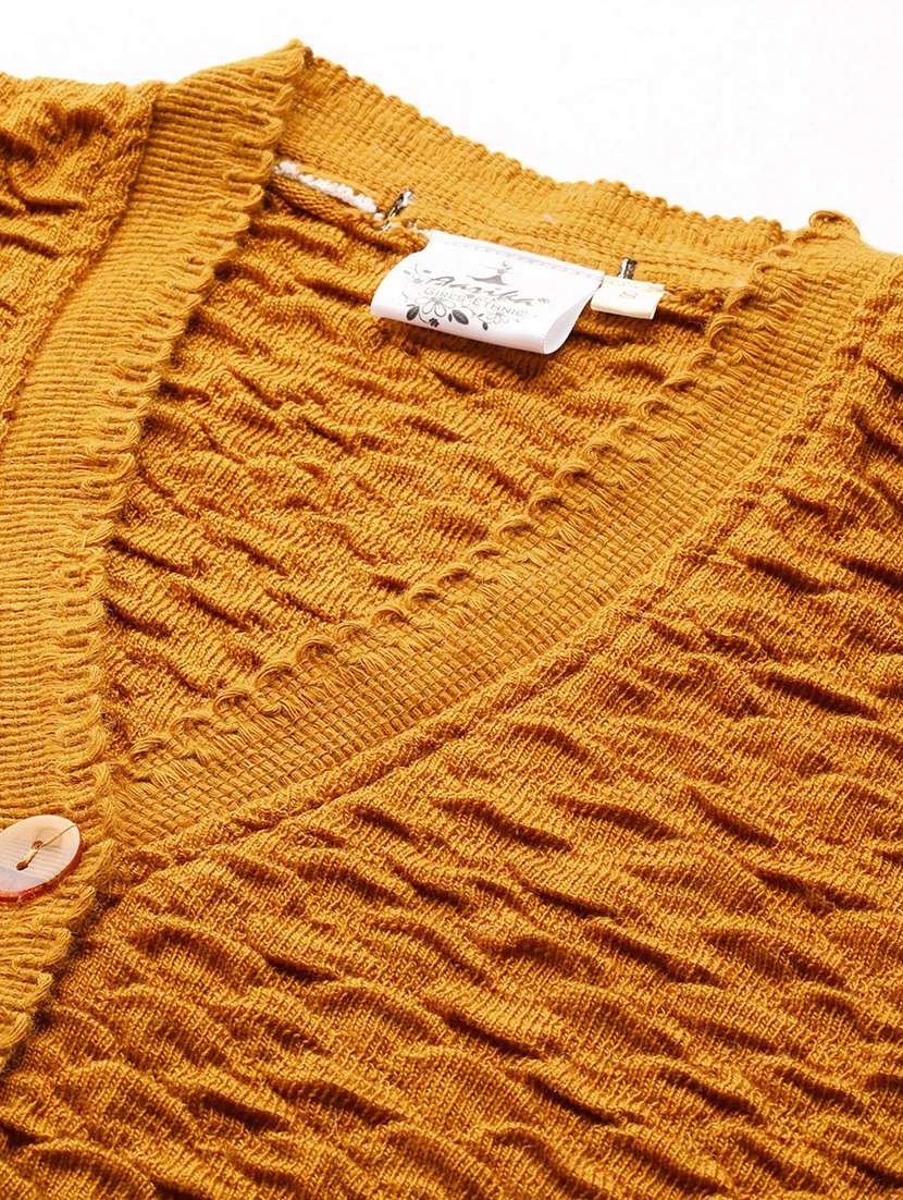 women self designed long sleeve cardigan - 22224769 -  Standard Image - 4