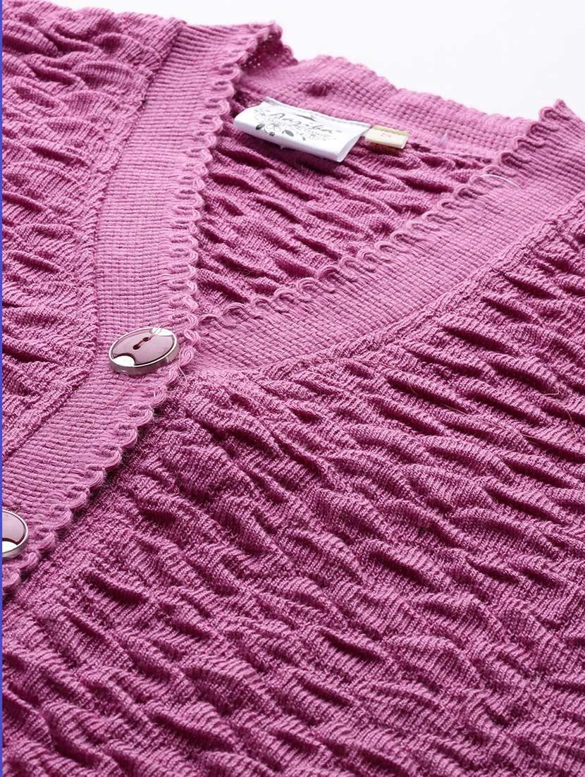 women self designed long sleeve cardigan - 22224773 -  Standard Image - 4