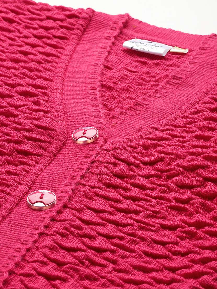 women self designed long sleeve cardigan - 22224775 -  Standard Image - 4