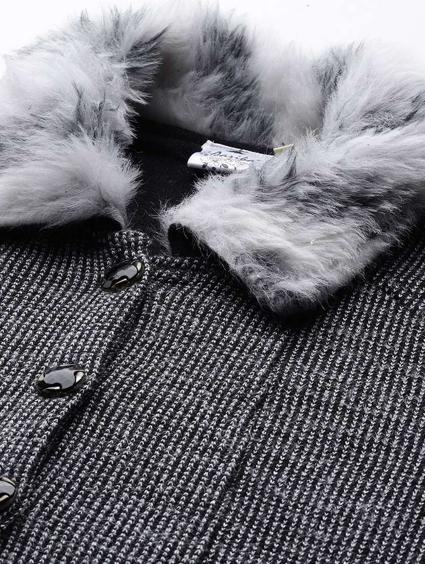 women self designed long sleeve cardigan - 22224781 -  Standard Image - 4