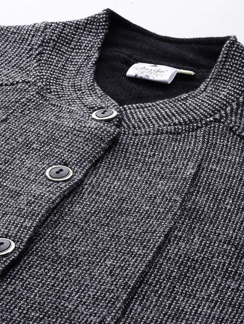 women self designed long sleeve cardigan - 22224788 -  Standard Image - 4