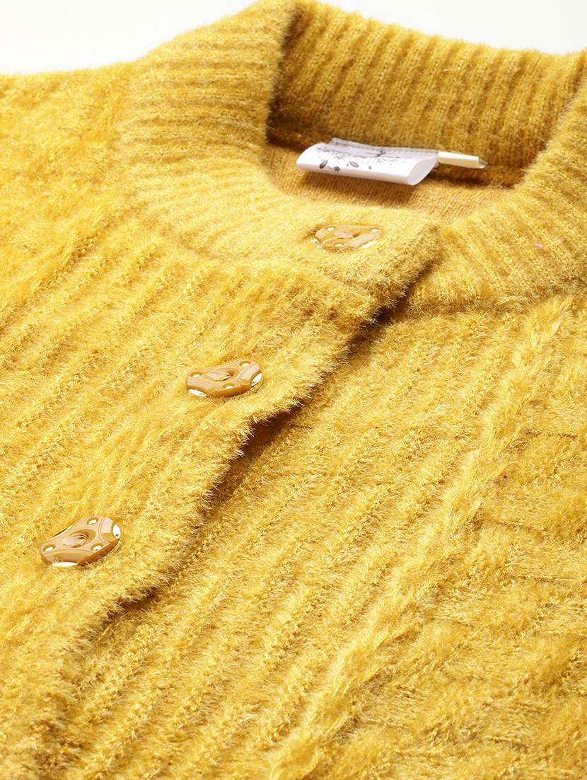 women self designed long sleeve cardigan - 22224789 -  Standard Image - 4