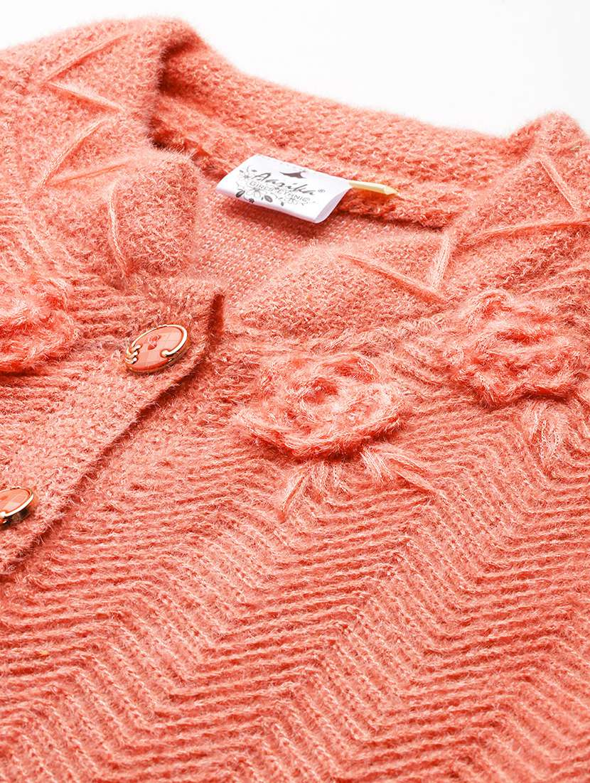 women self designed long sleeve cardigan - 22224797 -  Standard Image - 4