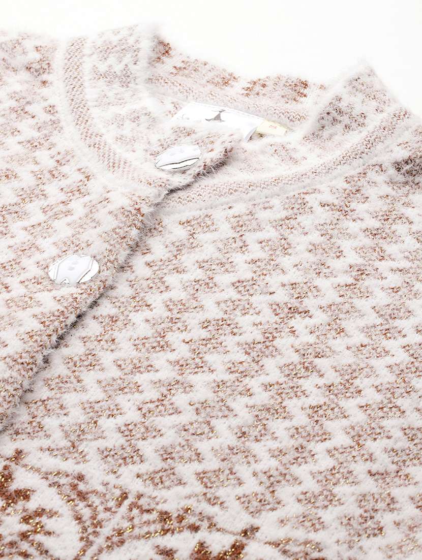 women self designed long sleeve cardigan - 22224809 -  Standard Image - 4