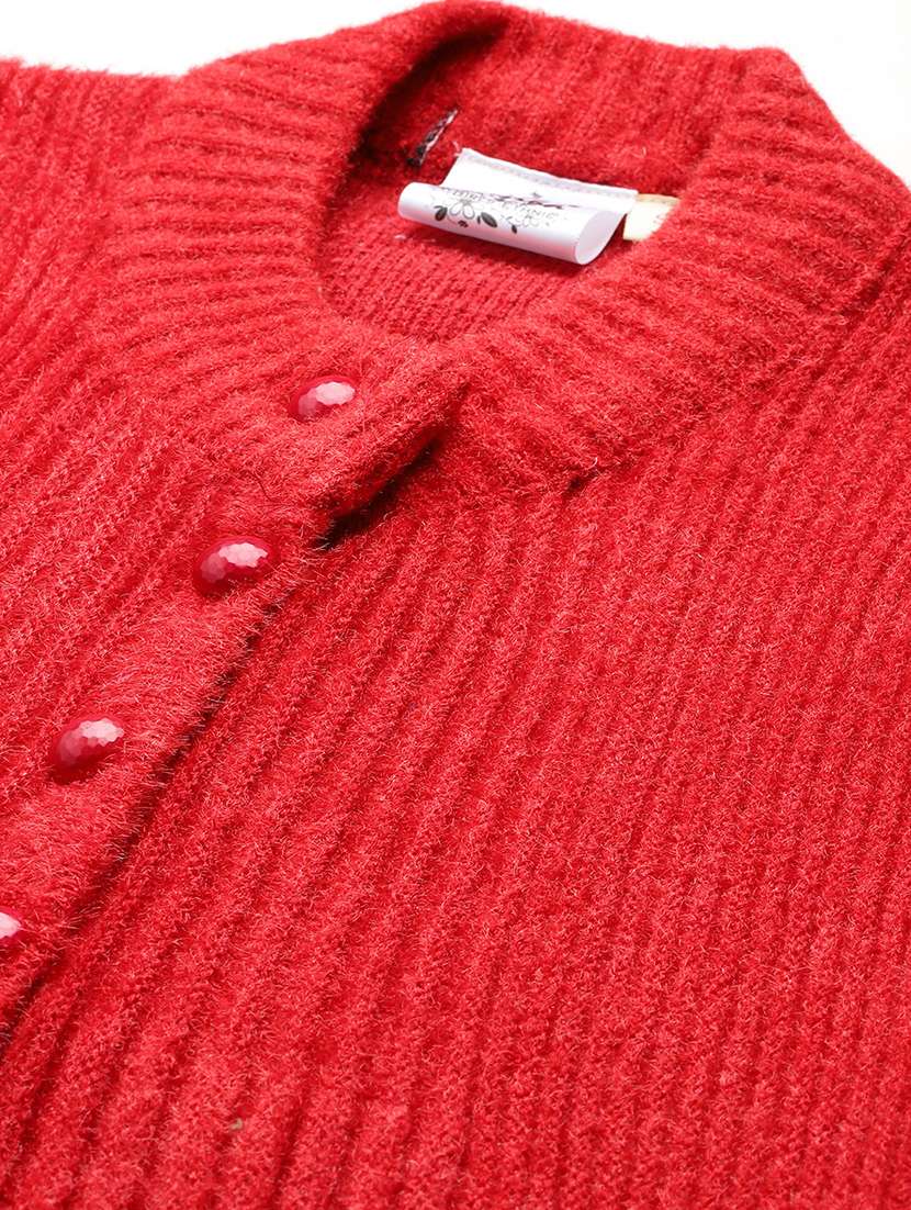 women self designed long sleeve cardigan - 22224824 -  Standard Image - 4