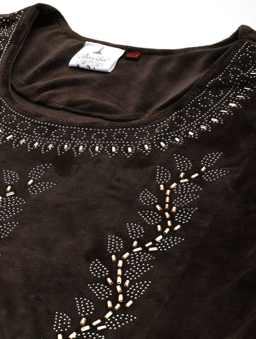 women plus size embellished three quarter sleeve kurta pant with dupatta set - 22224876 -  Standard Image - 4