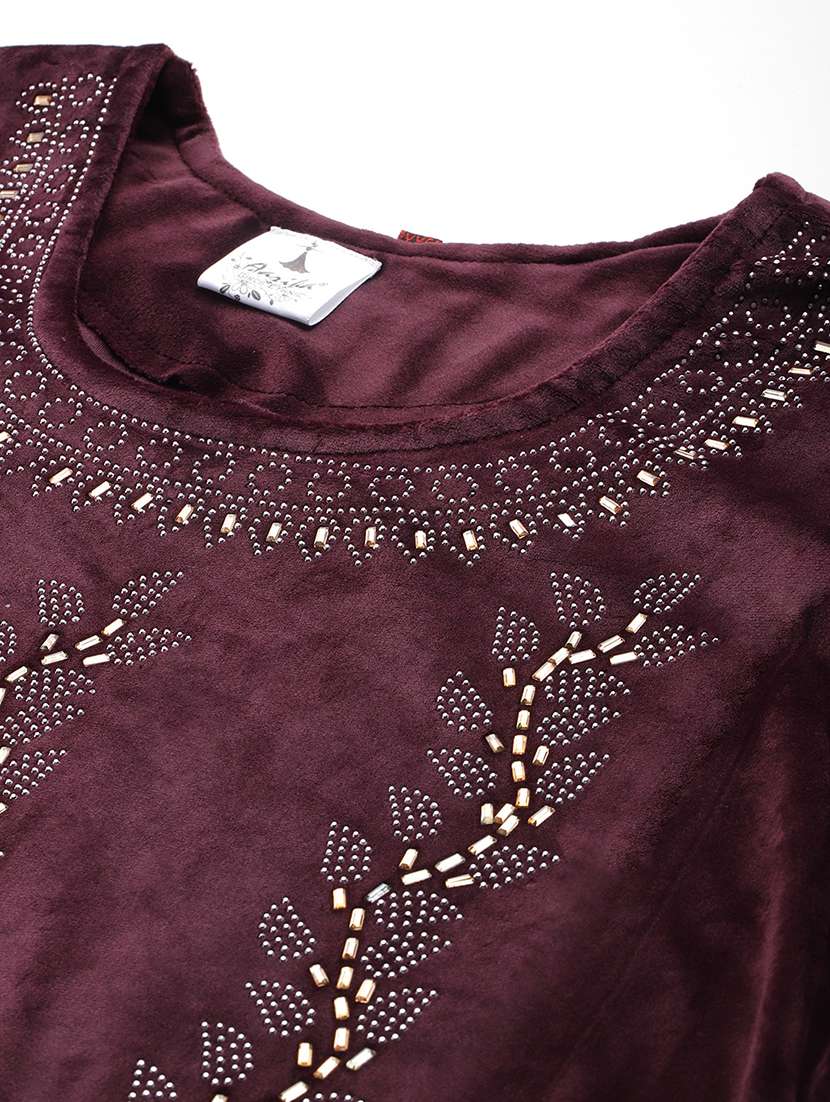 women plus size embellished three quarter sleeve kurta pant with dupatta set - 22224880 -  Standard Image - 4