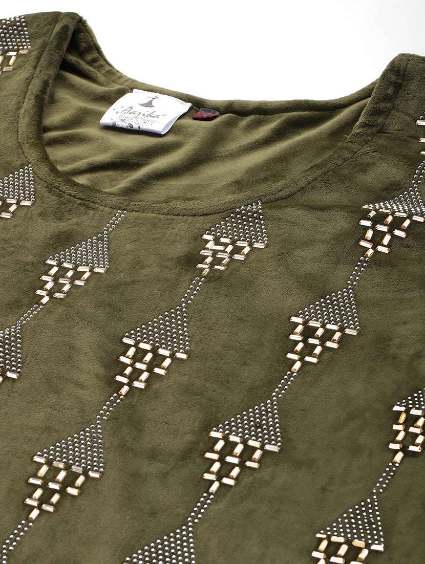 women plus size embellished three quarter sleeve kurta pant with dupatta set - 22224885 -  Standard Image - 4