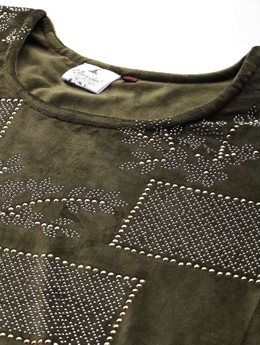 women plus size embellished three quarter sleeve kurta pant with dupatta set - 22224892 -  Standard Image - 4