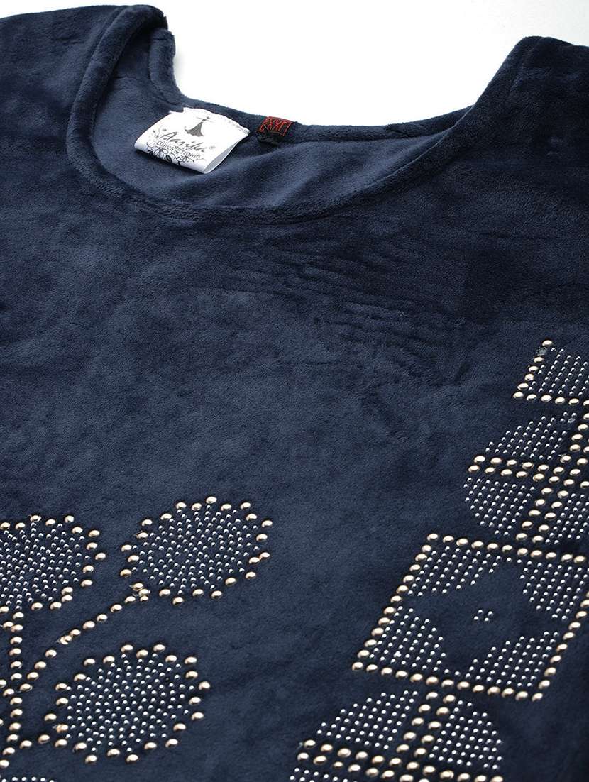 women plus size embellished three quarter sleeve kurta pant with dupatta set - 22224896 -  Standard Image - 4