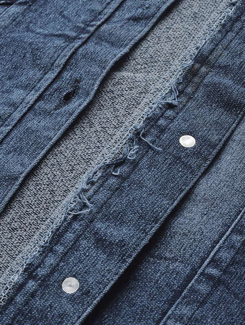 women solid with work long sleeve denim jacket - 22224903 -  Standard Image - 4