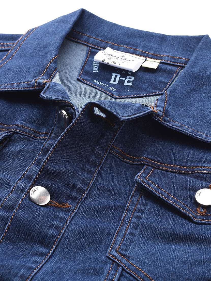 women solid long sleeve denim jacket - 22224940 -  Standard Image - 4