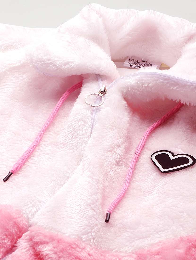 women color block long sleeve hooded jacket - 22224943 -  Standard Image - 4