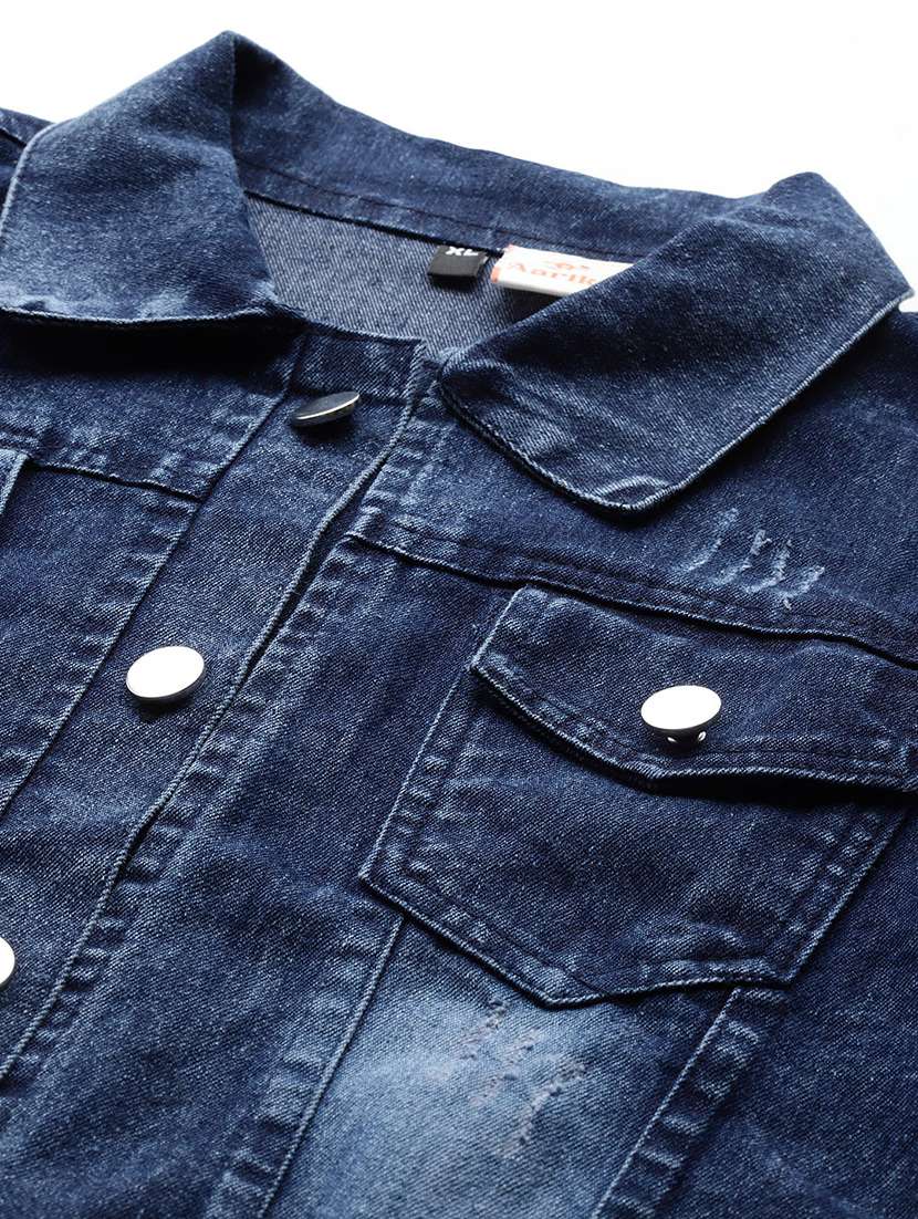 women solid long sleeve denim jacket - 22224948 -  Standard Image - 4