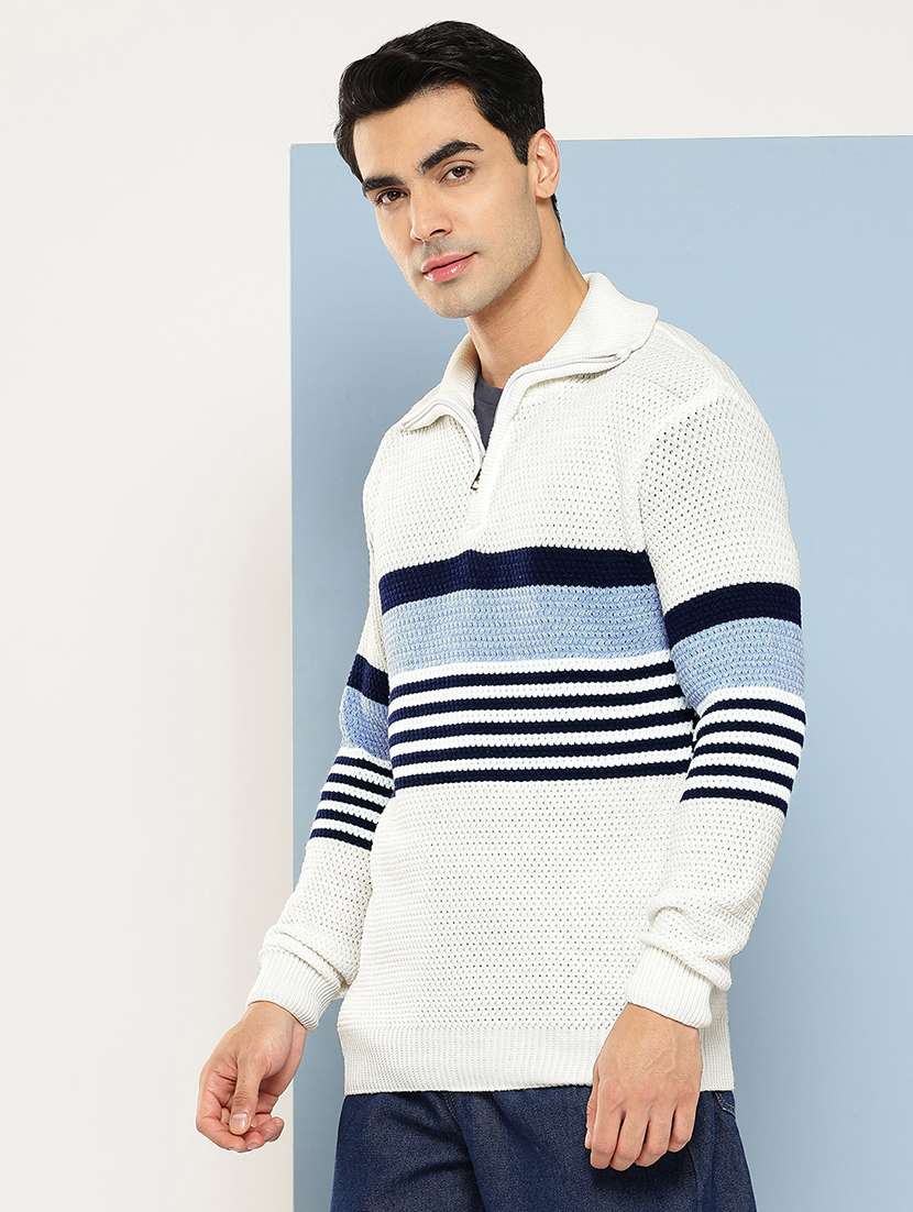 men striped long sleeve regular fit pullover  - 22224959 -  Standard Image - 1
