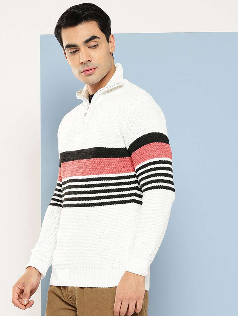 men striped long sleeve regular fit pullover  - 22224961 -  Standard Image - 1