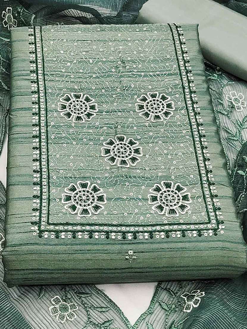 women self design embroidered unstitched suit set - 22224968 -  Standard Image - 1